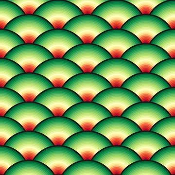 Seamless pattern with chinese fish scales Illustrazione stock