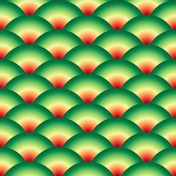 Seamless pattern with chinese fish scales Stock Illustration
