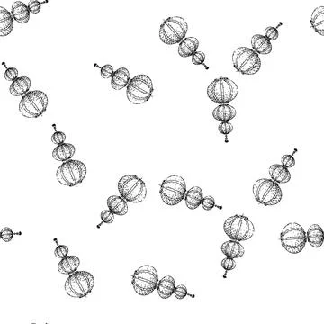 Seamless pattern Chinese lanterns drawing representing asian culture and ce.. Stock Illustration