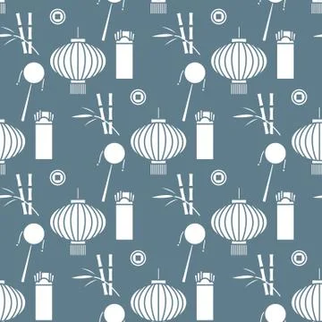 Seamless pattern Chinese New Year lantern envelope Illustrazione stock