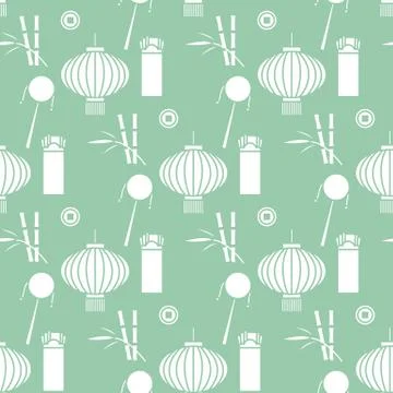Seamless pattern Chinese New Year lantern envelope Illustrazione stock