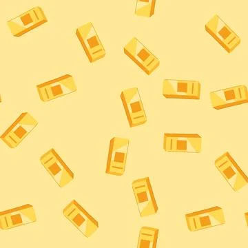 Seamless pattern chingot gold bar cartoon vector Illustrazione stock