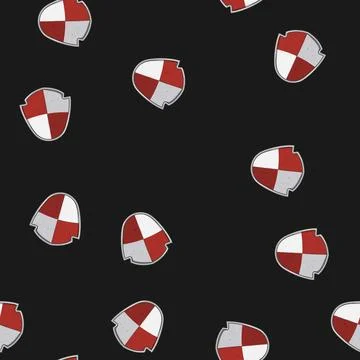 Seamless pattern chivalry shield knight cartoon vector Stock Illustration