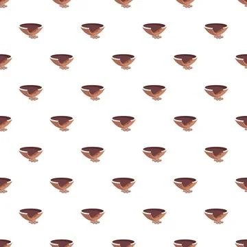 Seamless pattern with chocolate dessert truffle food イラスト素材