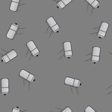Seamless pattern chocolate double boiler pan cartoon vector Stock Illustration