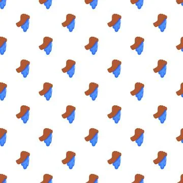 Seamless pattern of chocolate melting blue ice cream design Stock Illustration