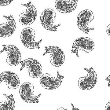 Seamless pattern chocolate paste spread sketch hand drawn Stock Illustration