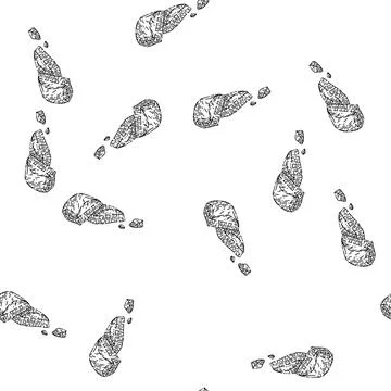 Seamless pattern chocolate pieces sketch hand drawn Stock Illustration