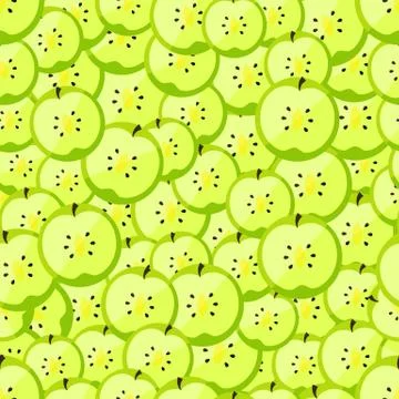 Seamless pattern chopped apple Stock Illustration