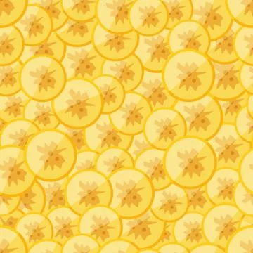 Seamless pattern chopped banana Stock Illustration