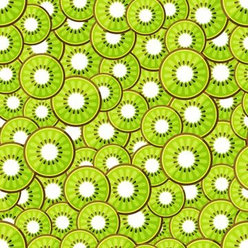Seamless pattern chopped kiwi Stock Illustration