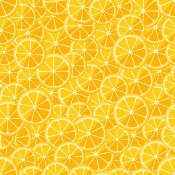 Seamless pattern chopped lemon Stock Illustration