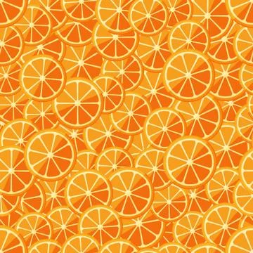 Seamless pattern chopped orange Stock Illustration