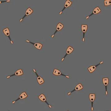 Seamless pattern chords ukulele cartoon vector Illustrazione stock
