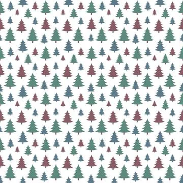 Seamless pattern with chrismas trees vector illustration イラスト素材