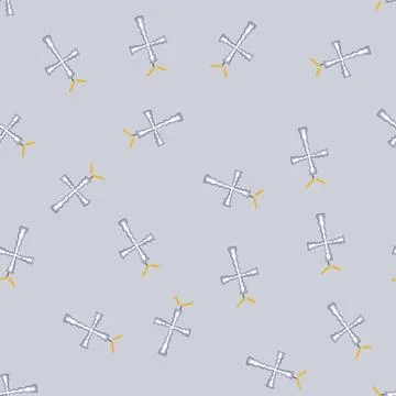Seamless pattern christ cross christian cartoon vector Stock Illustration