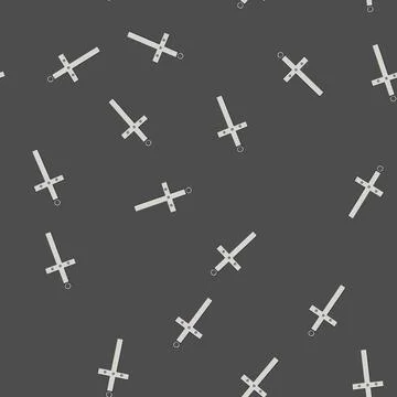 Seamless pattern christ cross christian cartoon vector Illustrazione stock
