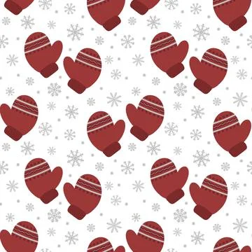 Seamless pattern for Christmas and New Year. Vector hand-drawn illustration o Stock Illustration