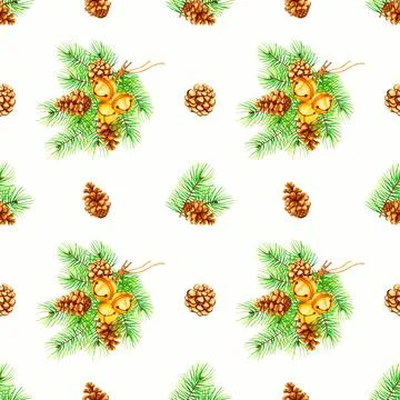 Seamless pattern with Christmas and New Year design Stock Illustration