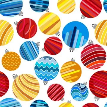 Seamless pattern of Christmas Balls Stock Illustration