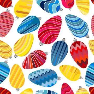 Seamless pattern of Christmas Balls Stock-Illustration