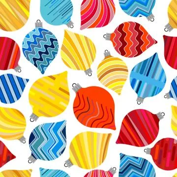 Seamless pattern of Christmas Balls Stock Illustration