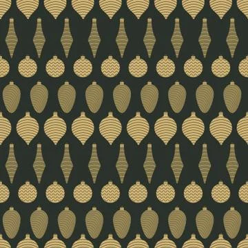 Seamless pattern with christmas balls Illustrazione stock