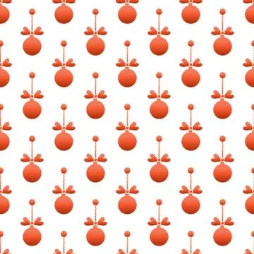 Seamless pattern with Christmas balls. New Year Stockillustratie