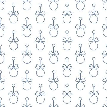 Seamless pattern with Christmas balls. New Year Illustrazione stock