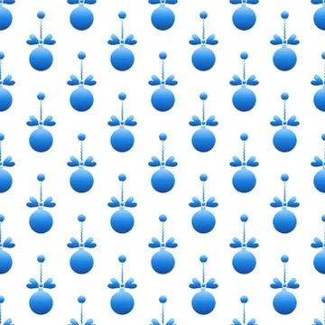 Seamless pattern with Christmas balls. New Year Stock Illustration