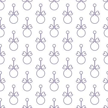 Seamless pattern with Christmas balls. New Year Illustrazione stock