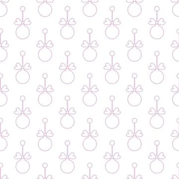 Seamless pattern with Christmas balls. New Year Illustrazione stock