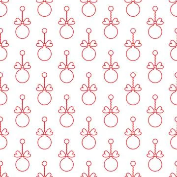 Seamless pattern with Christmas balls. New Year Illustrazione stock