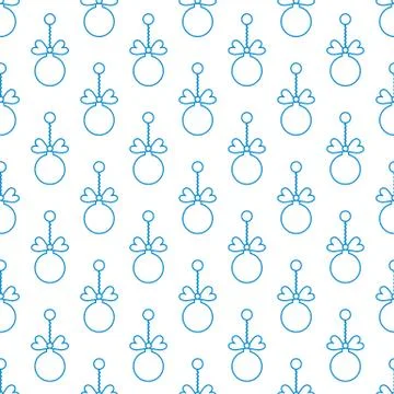 Seamless pattern with Christmas balls. New Year Stockillustratie