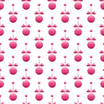 Seamless pattern with Christmas balls. New Year Illustrazione stock