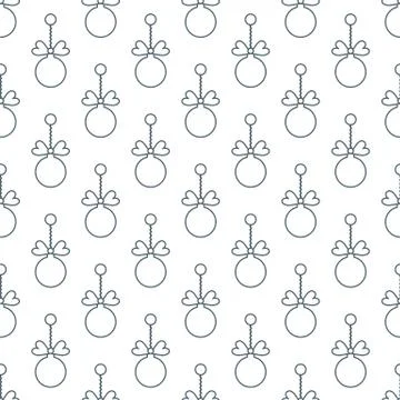 Seamless pattern with Christmas balls. New Year Illustrazione stock
