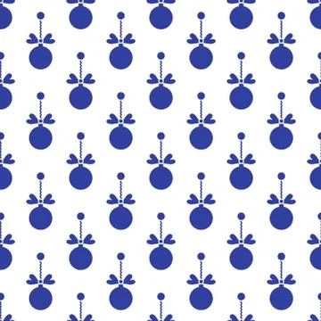 Seamless pattern with Christmas balls. New Year Stock Illustration