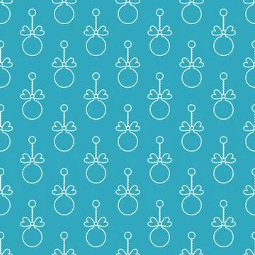 Seamless pattern with Christmas balls. New Year Stockillustratie