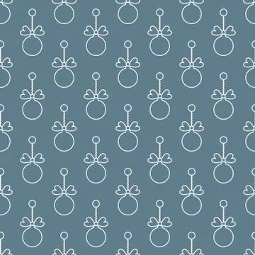 Seamless pattern with Christmas balls. New Year Stockillustratie