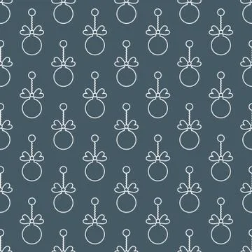 Seamless pattern with Christmas balls. New Year Stockillustratie