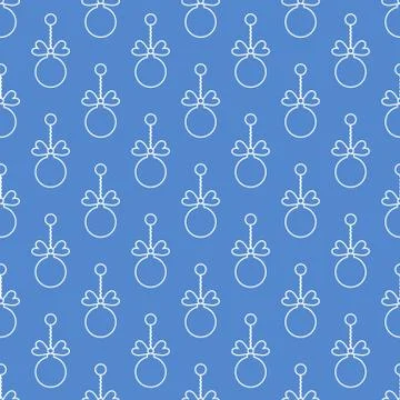 Seamless pattern with Christmas balls. New Year Stock Illustration