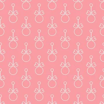 Seamless pattern with Christmas balls. New Year Illustrazione stock