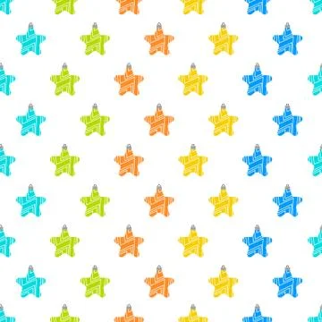 Seamless pattern with christmas balls on white background Stock Illustration