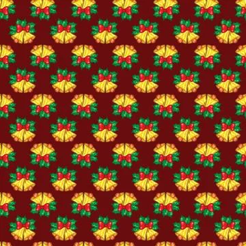 Seamless pattern of Christmas bells Stock-Illustration