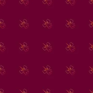 Seamless pattern with christmas bells in outline style Stock Illustration