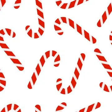 Seamless pattern with christmas candy cane, endless background 库存插图