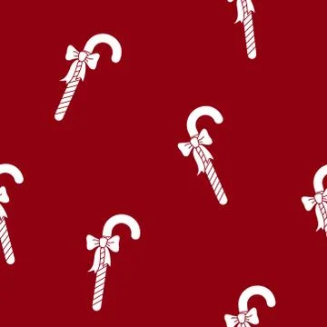 Seamless Pattern with a Christmas Candy 스톡 일러스트