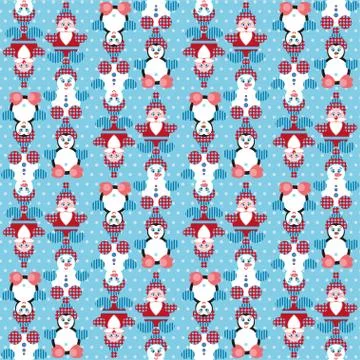 Seamless pattern with Christmas decorations Stock Illustration