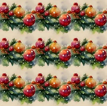 Seamless pattern of Christmas elements 스톡 일러스트