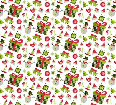 Seamless pattern with Christmas elements Seamless pattern with Christmas e... Foto stock
